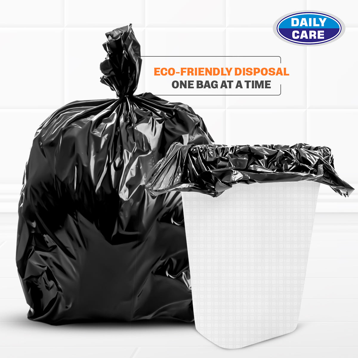 SUPER OXO BIODEGRADABLE GREEN GARBAGE BAG 21*21