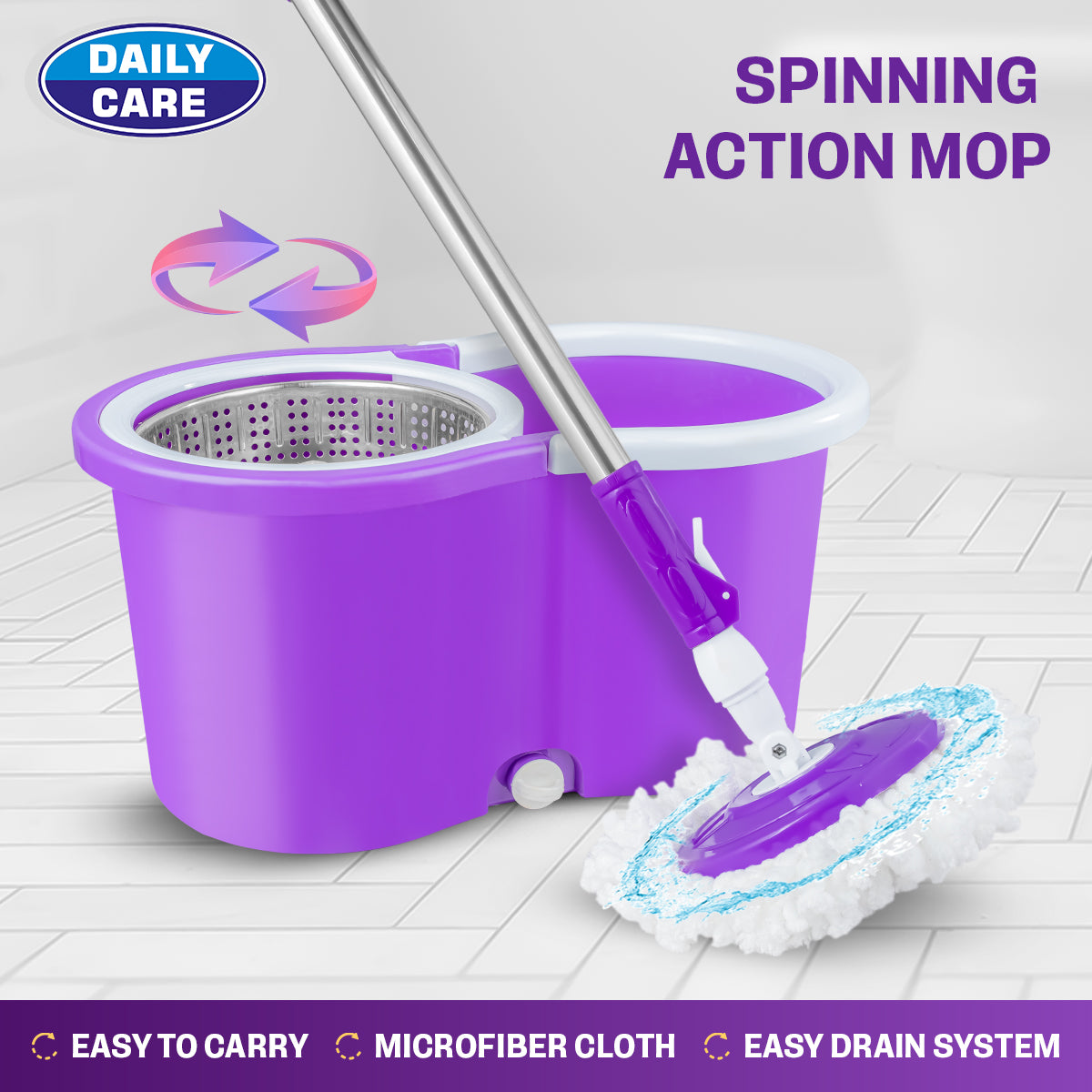 SPIN WITH BUCKET MOP PIPE SET