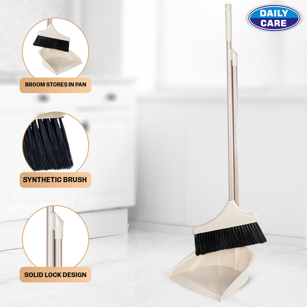 LONG HANDLE DUSTPAN WITH BRUSH