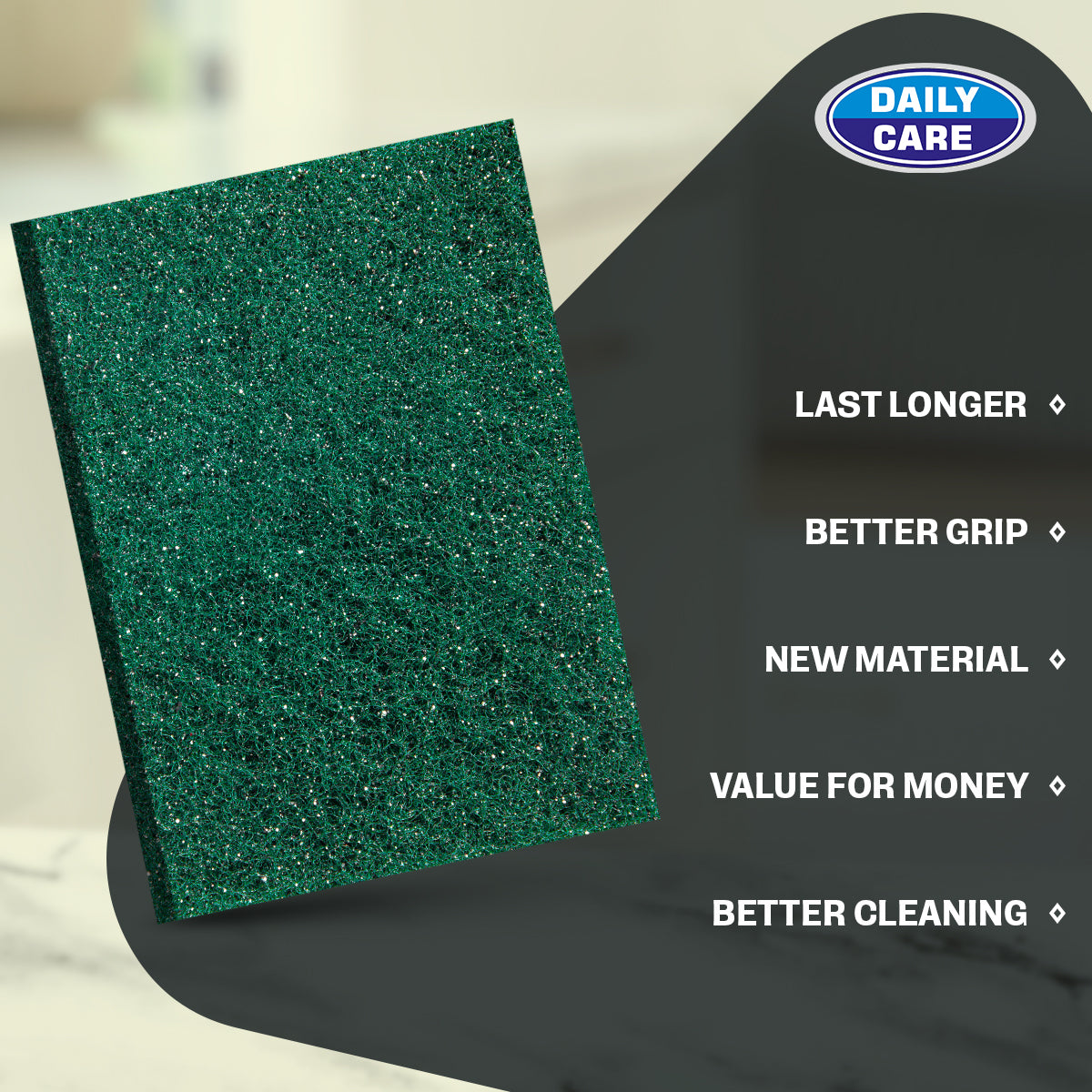 SILVER SPARKLE SCRUB PAD (PACK OF 4 PCS)