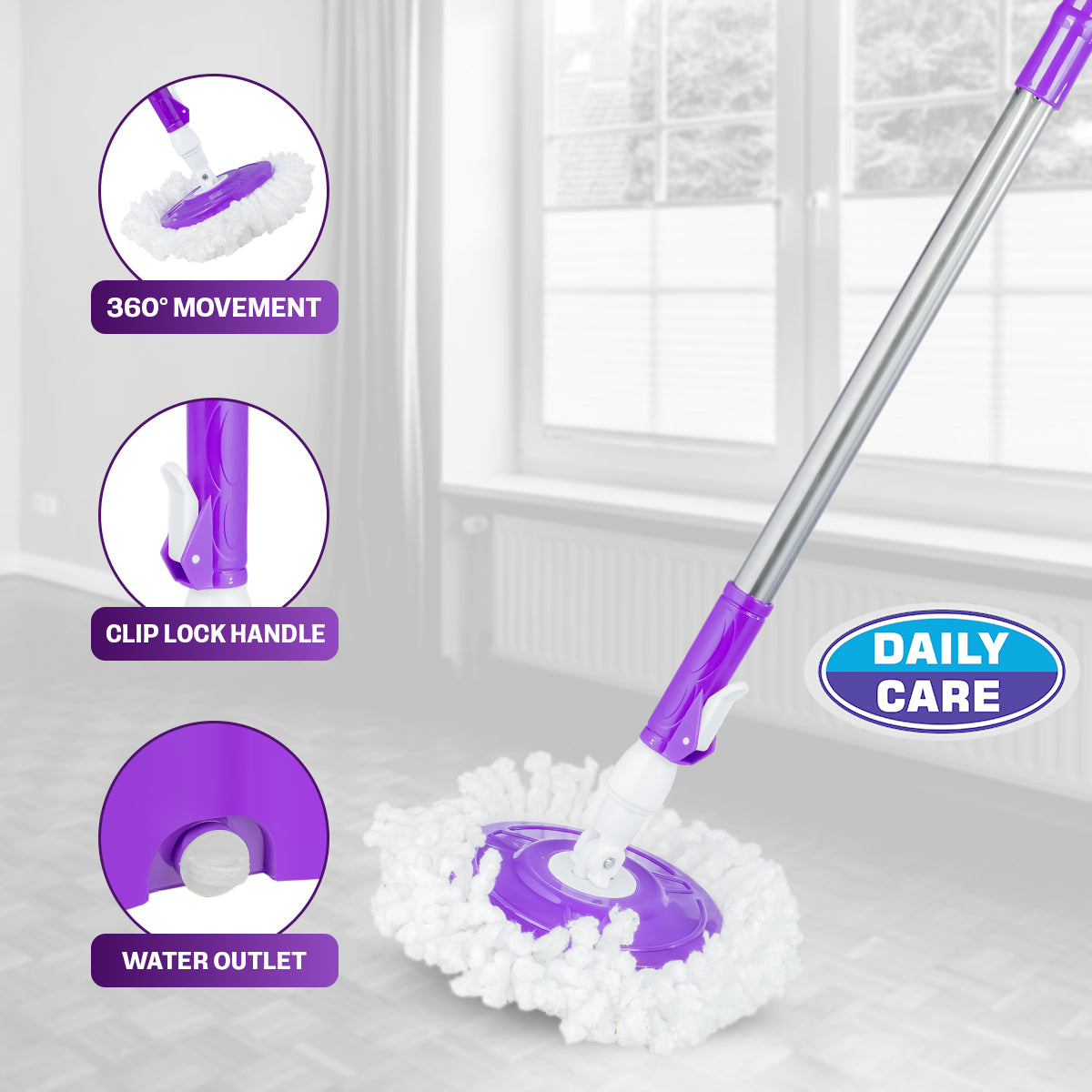 SPIN WITH BUCKET MOP PIPE SET