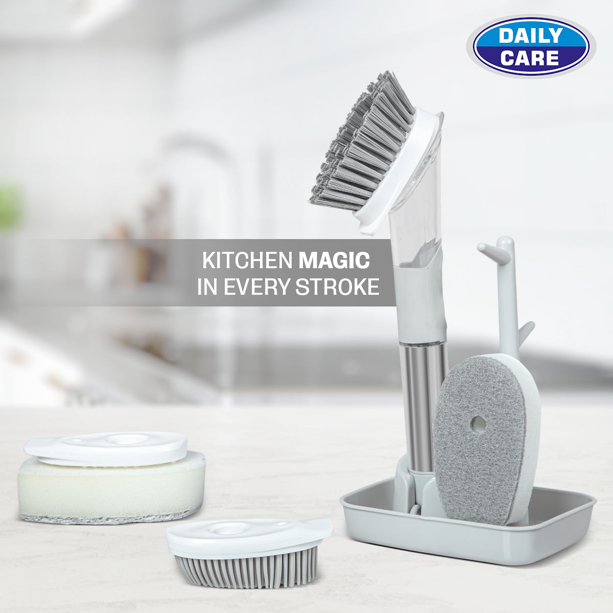 4 IN 1 SOAP DISPENSING KITCHEN BRUSH