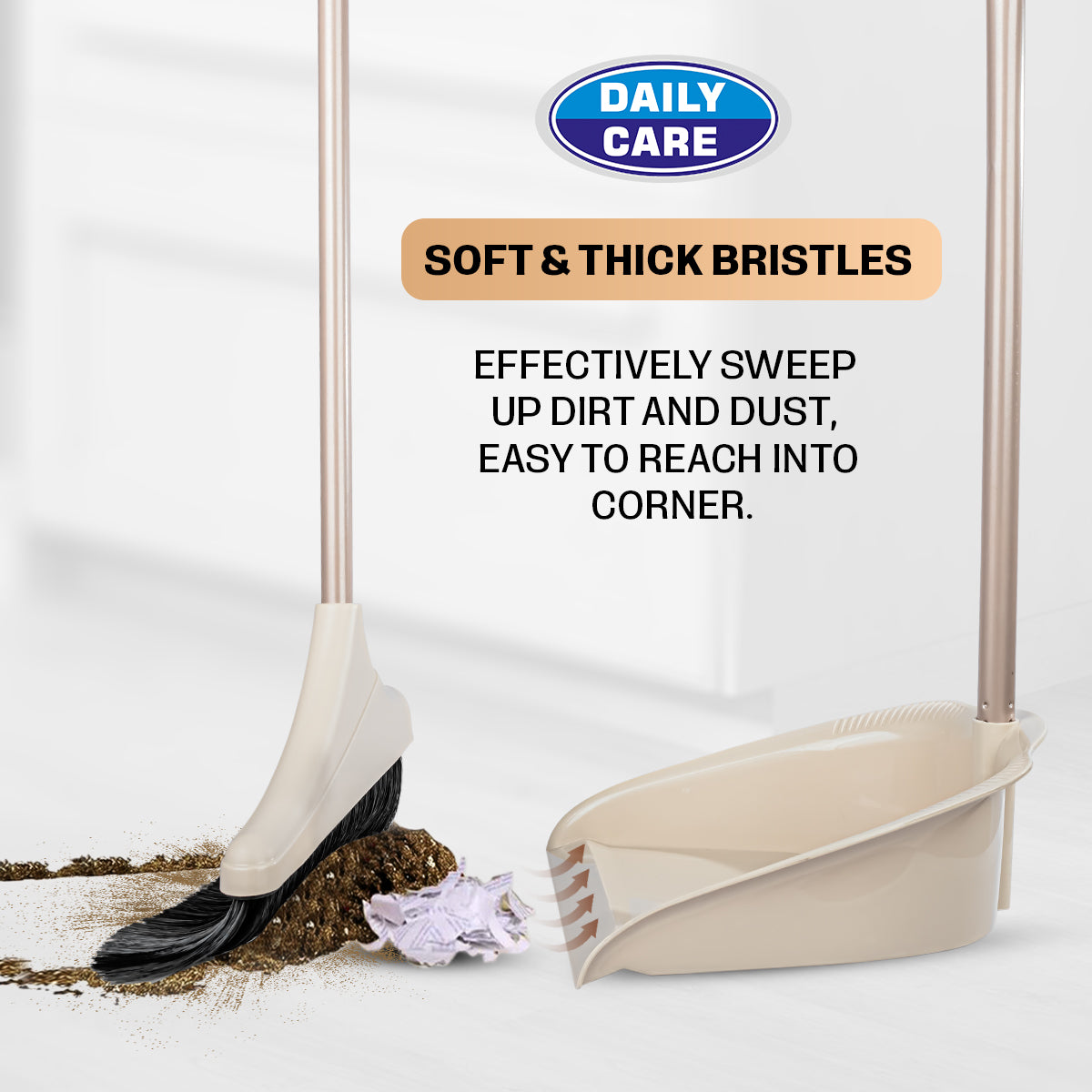 LONG HANDLE DUSTPAN WITH BRUSH