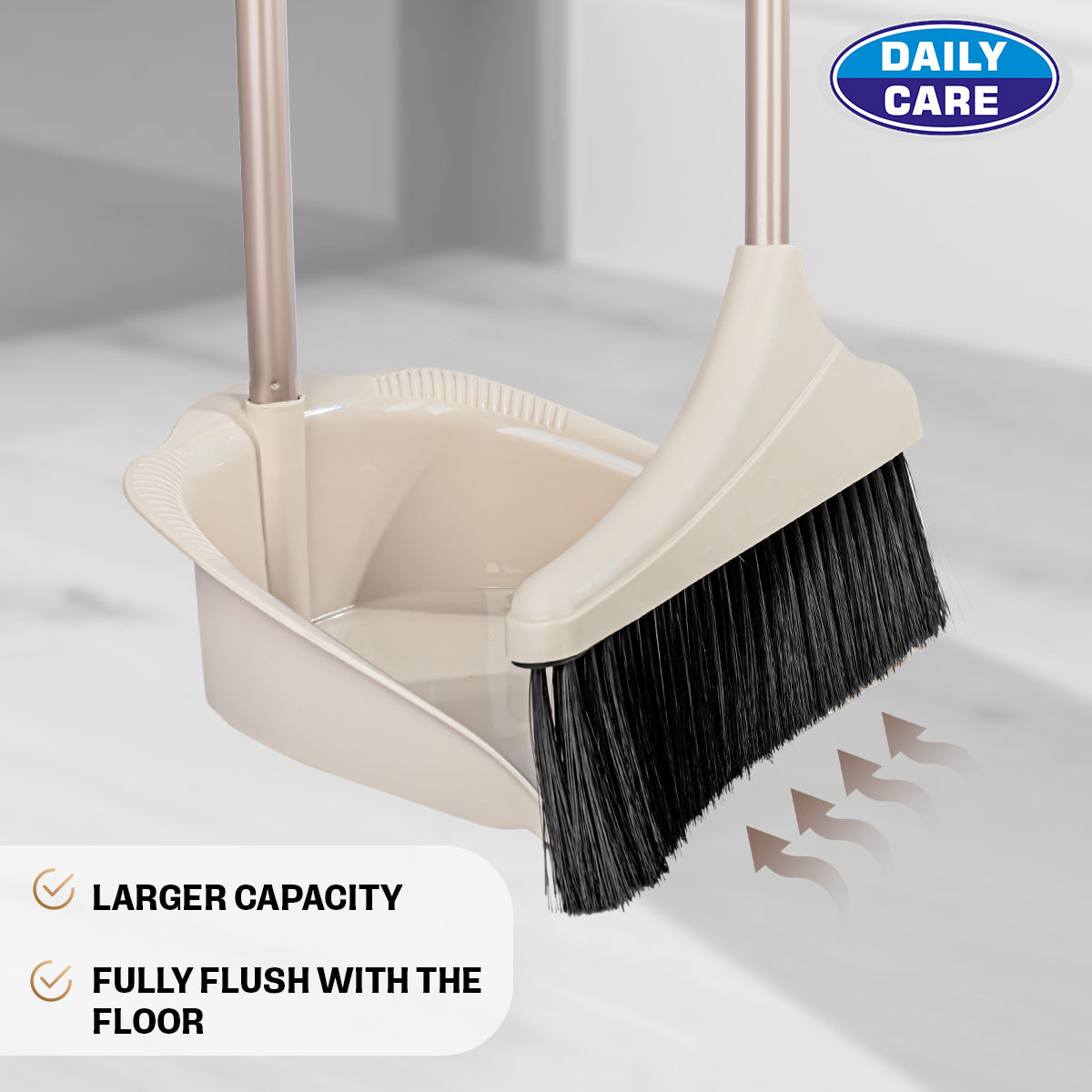 LONG HANDLE DUSTPAN WITH BRUSH