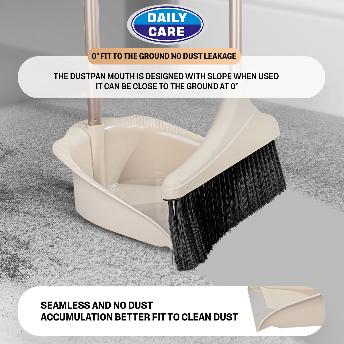 LONG HANDLE DUSTPAN WITH BRUSH