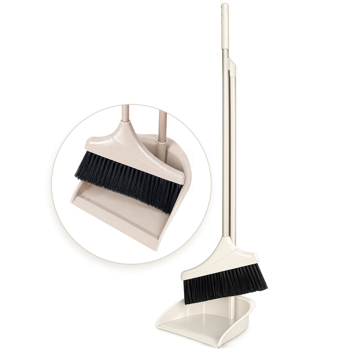 LONG HANDLE DUSTPAN WITH BRUSH