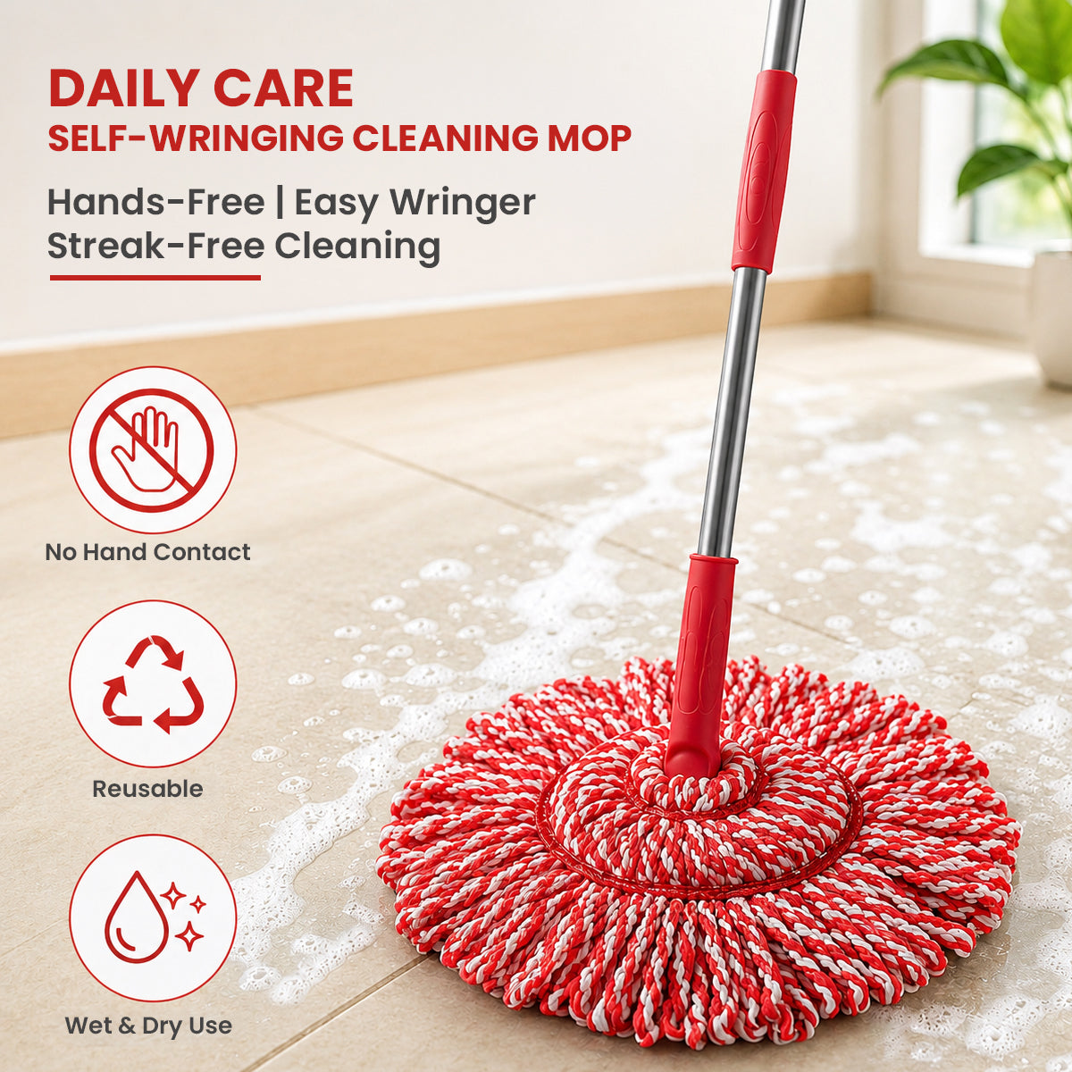 SELF WRINGING CLEANING MOP