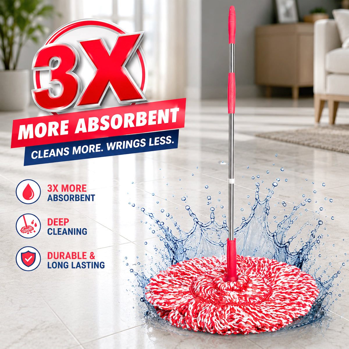 SELF WRINGING CLEANING MOP