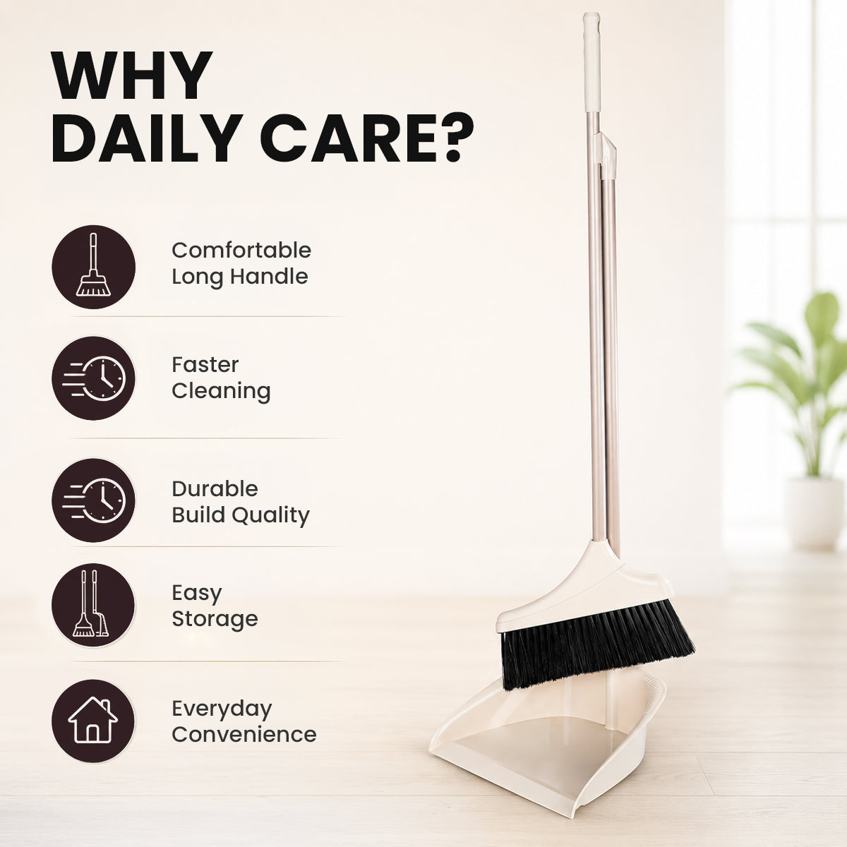 LONG HANDLE DUSTPAN WITH BRUSH