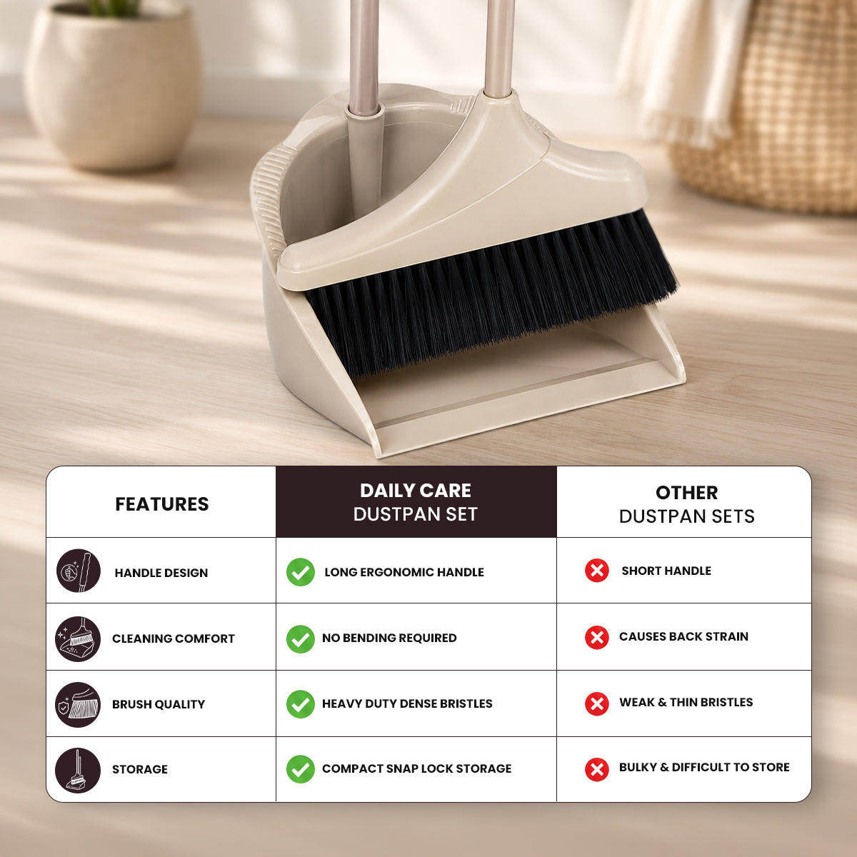 LONG HANDLE DUSTPAN WITH BRUSH